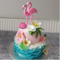 Orielis Flamingo Cake Topper - Fun and Colorful Decoration for Tropical and Summer-Themed Parties